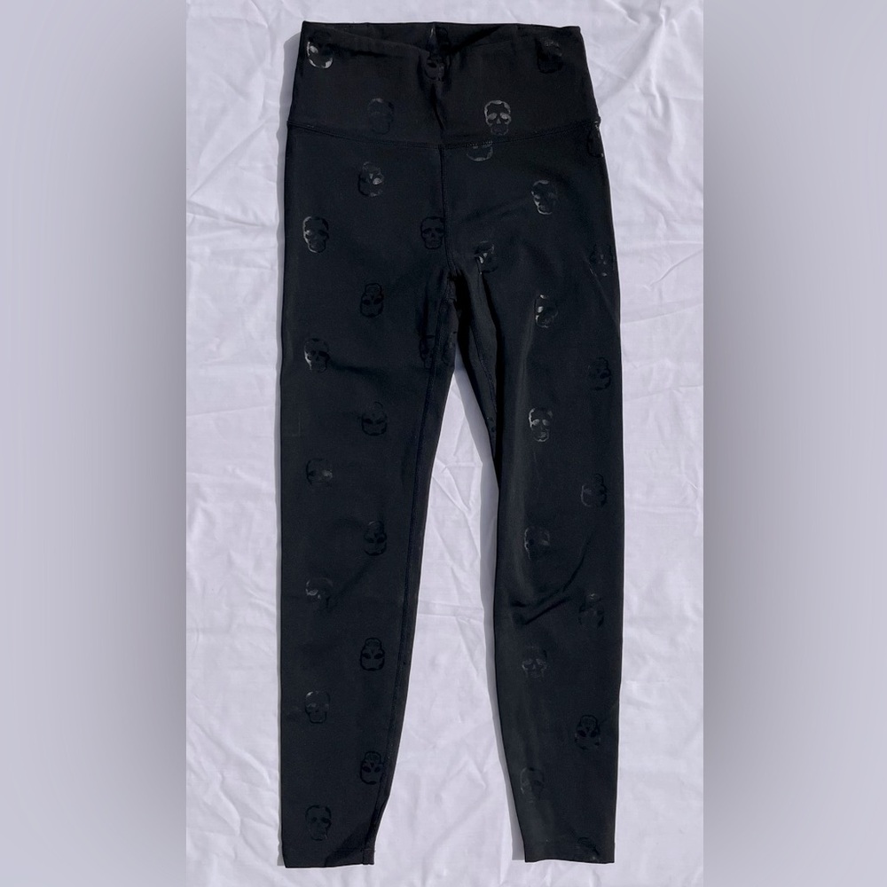 Nanette Lepore Black Skull Pattern Leggings, Size S